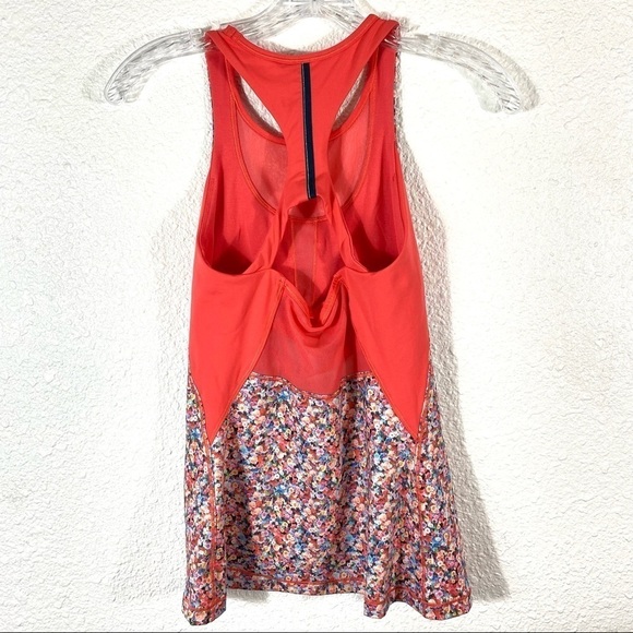 Lululemon Mesh With Me Tank Prism Petal Atomic Red SZ 4 - Picture 4 of 6